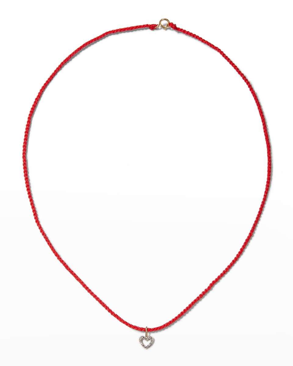 Pavé Open Heart Pendant Necklace